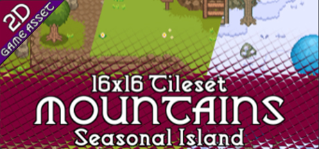 Mountains + Winter Mountains 16x16 pixelart tileset