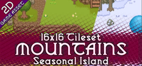 Mountains + Winter Mountains 16x16 pixelart tileset