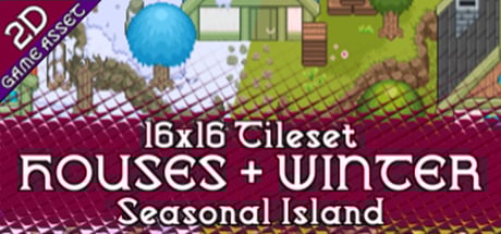 Houses + Winter Houses 16x16 pixelart tileset