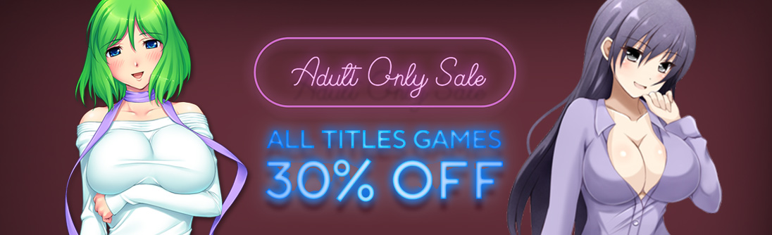 Adult Game Sale, ALL TITLES 30% OFF banner img