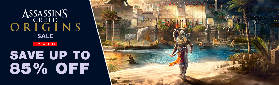 Assassin's Creed Origins Franchise Sale, EMEA ONLY, up to 85% OFF banner img