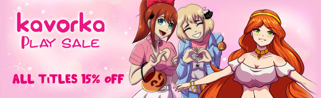 Kavorka Play, all titles 15% off banner img