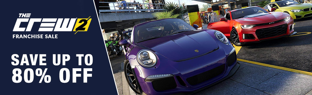 The Crew 2 Franchise Sale, all titles 80% OFF banner img