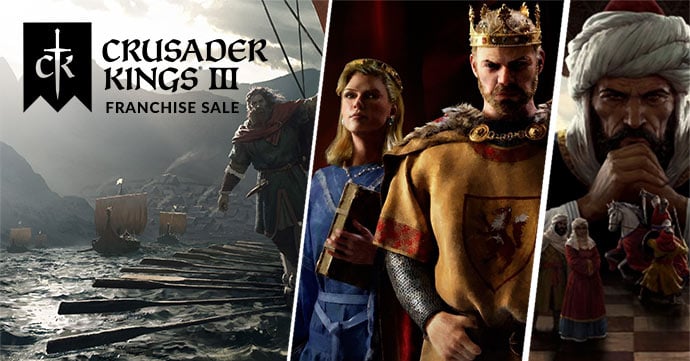 Crusader Kings brings its long legacy of historical grand strategy experiences & deep, dramatic medieval roleplaying franchise on sale. image
