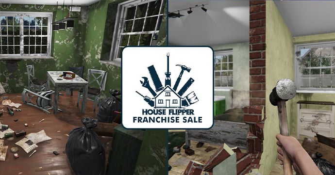 Renovate, design, and flip homes with expansions featuring farms, pets, and VR makeovers! Grab the House Flipper Steam Deal! image