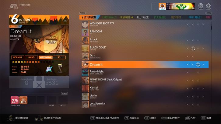 DJMAX RESPECT V - V Extension PACK Steam Key screenshot from the video game thumbnail 2