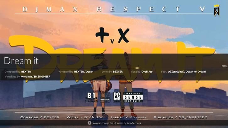 DJMAX RESPECT V - V Extension PACK Steam Key screenshot from the video game thumbnail 3