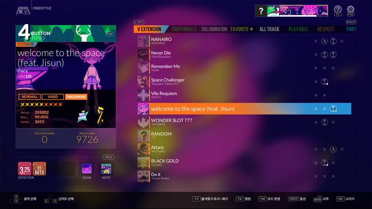 DJMAX RESPECT V - Welcome to the Space GEAR PACK Steam Key screenshot from the video game thumbnail 4