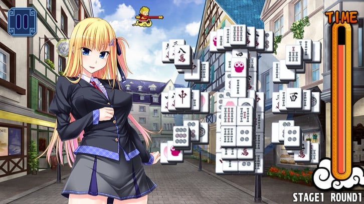 Pretty Girls Mahjong Solitaire [BLUE] image