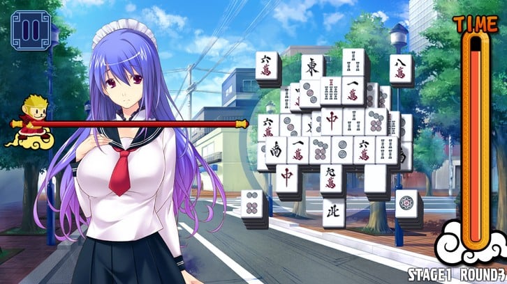 Pretty Girls Mahjong Solitaire [BLUE] image