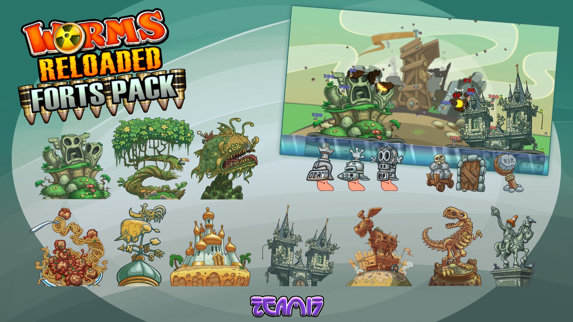 Worms Reloaded: Forts Pack image