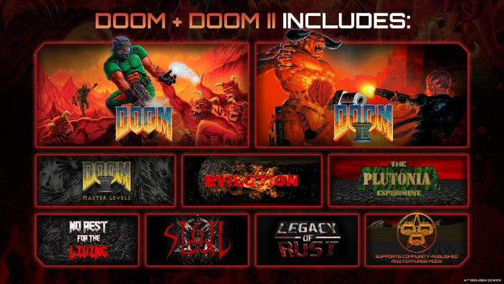 DOOM + DOOM II Steam Key screenshot from the video game thumbnail 2
