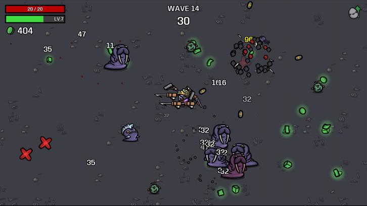 Brotato: Abyssal Terrors Steam Key screenshot from the video game thumbnail 7