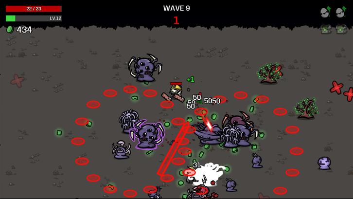 Brotato: Abyssal Terrors Steam Key screenshot from the video game thumbnail 8