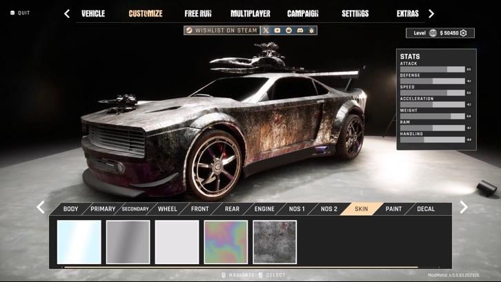 Mad Metal Steam Key screenshot from the video game thumbnail 5
