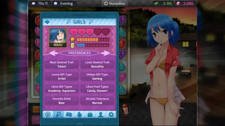 HuniePop Steam Key screenshot from the video game thumbnail 6