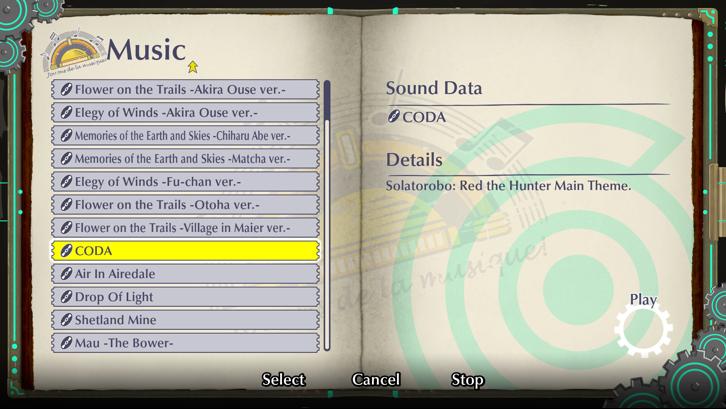 Fuga: Melodies of Steel 3 - Solatorobo: Red the Hunter Sound Pack Steam Key screenshot from the video game thumbnail 2
