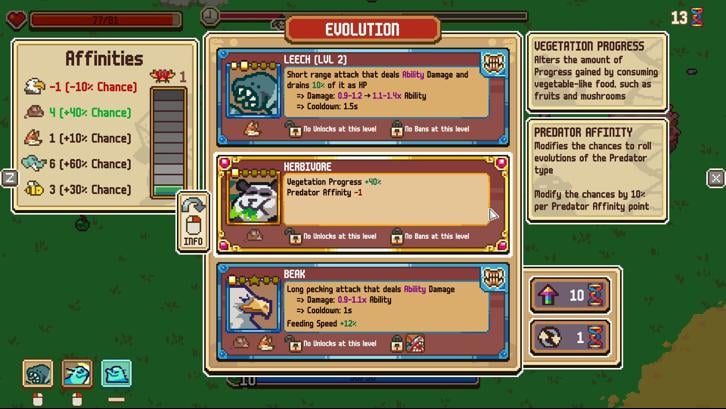 Everything is Crab: The Animal Evolution Roguelite Steam Key screenshot from the video game thumbnail 8