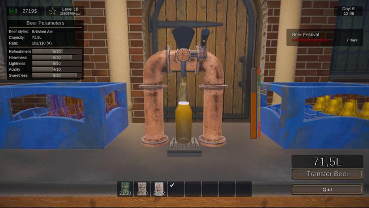 Beer Manufacture Simulator Steam Key screenshot from the video game thumbnail 3
