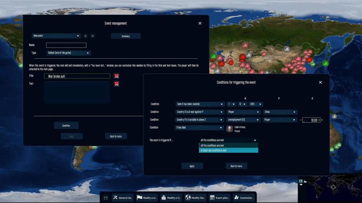 “Modding Tool” add-on for Geo-political Simulator 2026 Edition Steam Key screenshot from the video game thumbnail 6