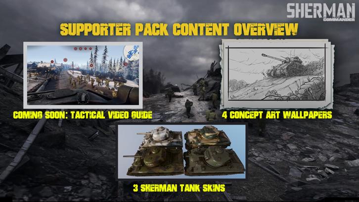 Sherman Commander Supporter Pack Steam Key screenshot from the video game thumbnail 2