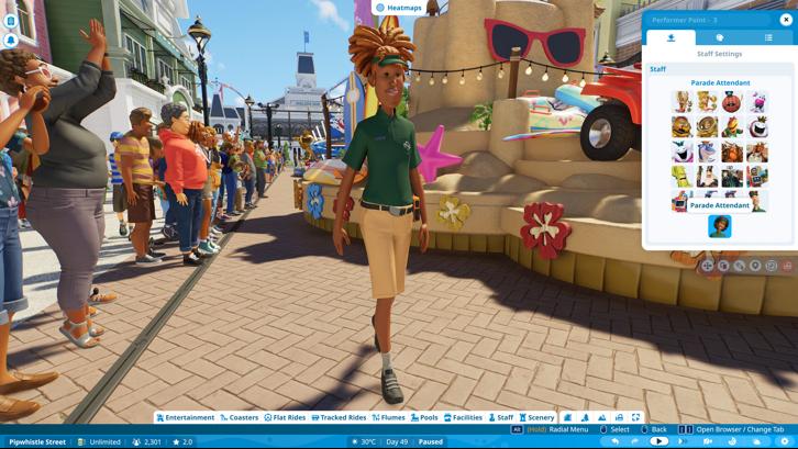 Planet Coaster 2: Parades Pack Steam Key screenshot from the video game thumbnail 5