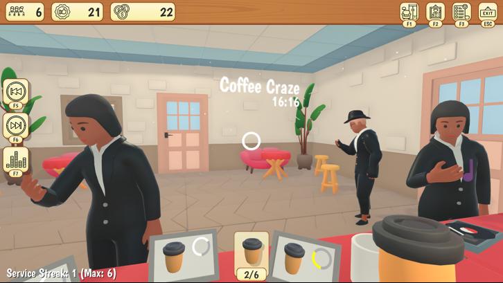 Coffee Craze Steam Key screenshot from the video game thumbnail 3