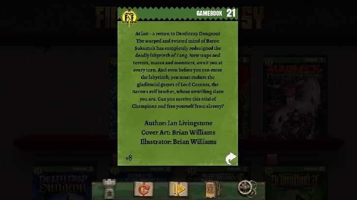 Trial of Champions (Fighting Fantasy Classics) Steam Key screenshot from the video game thumbnail 2