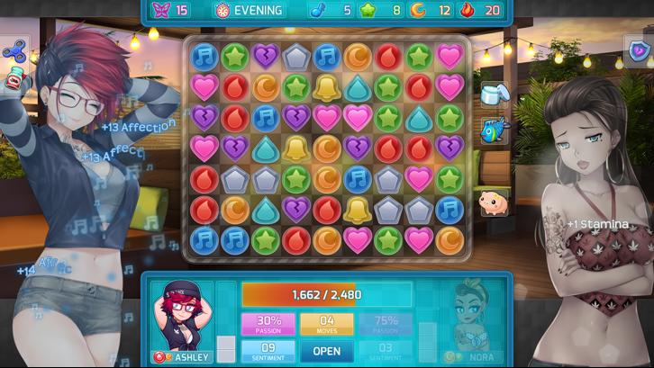 HuniePop 2: Double Date Steam Key screenshot from the video game thumbnail 7