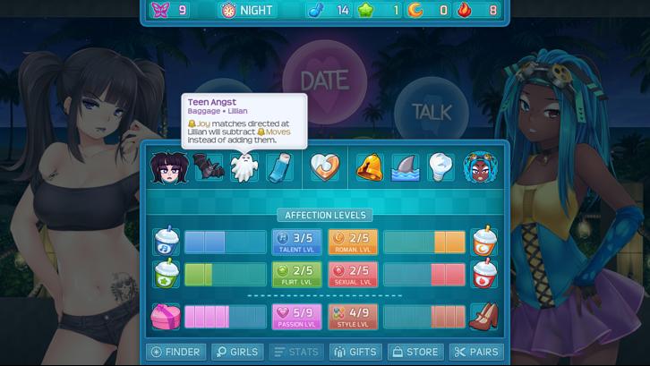 HuniePop 2: Double Date Steam Key screenshot from the video game thumbnail 9
