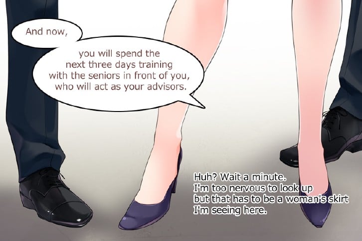 Dangerous new employee training with my futanari senpai! image